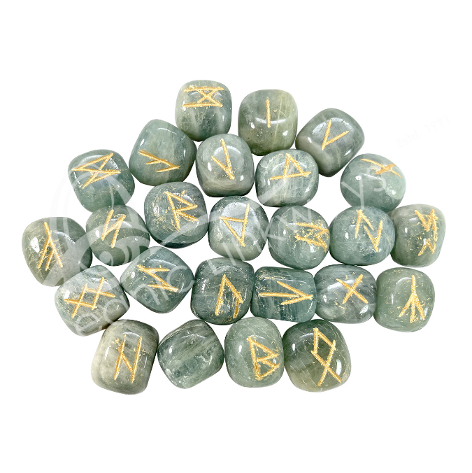 Oceanic - Aquamarine Gemstone Rune Set