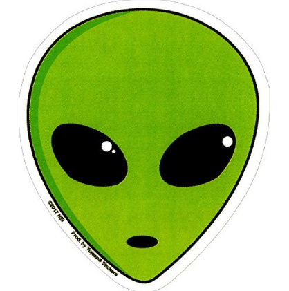 Yujean - Alien Head Sticker