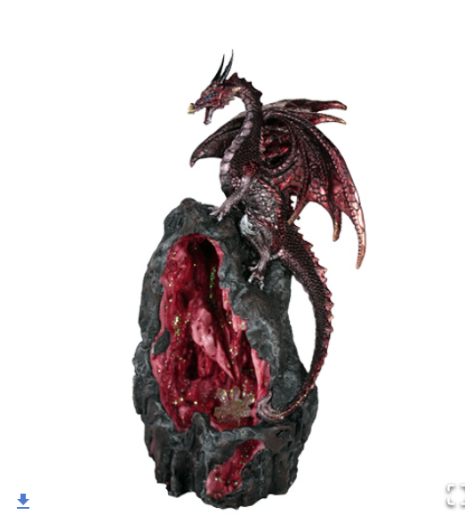 Pacific - Dragon Backflow Burner-Statue w/LED 11333