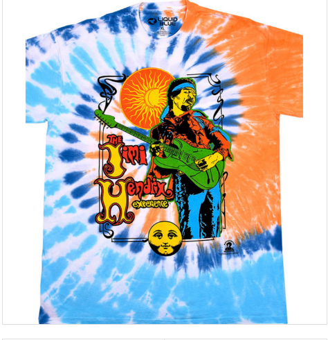 Liquid Blue - Jimi Hendrix Sun Moon Experience Tie-Dye T-Shirt