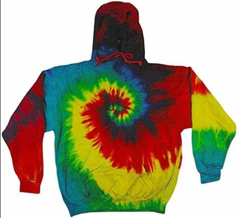 Colortone Tie Dye Youth Pullover Hoodie - Reactive Rainbow