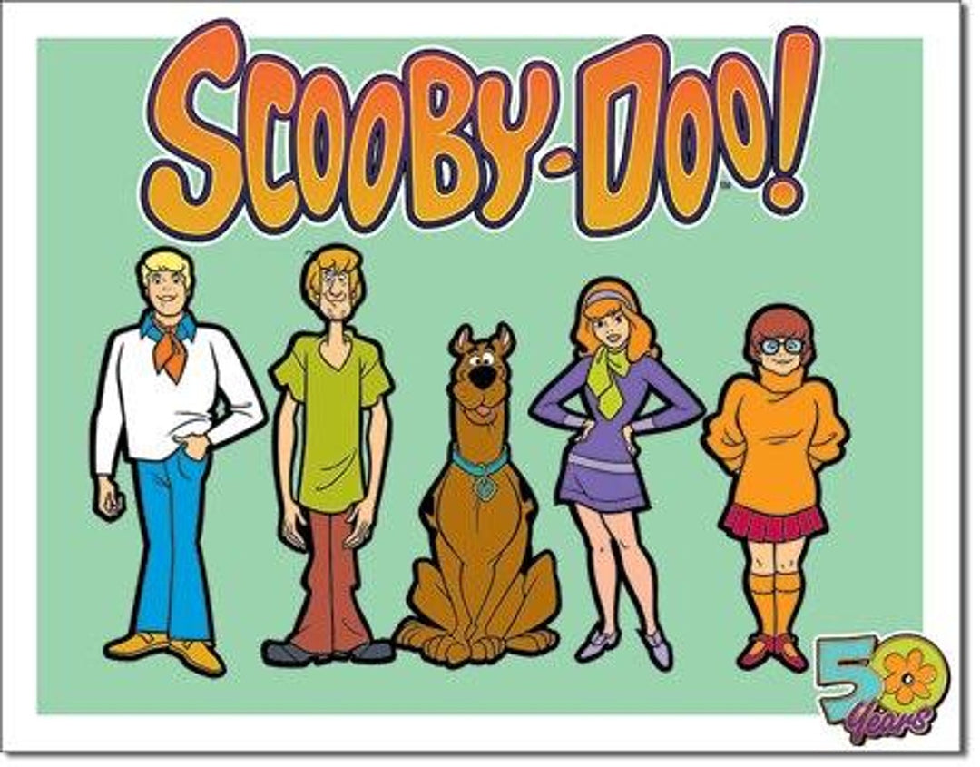 Scooby Doo - 50 Years Tin Sign