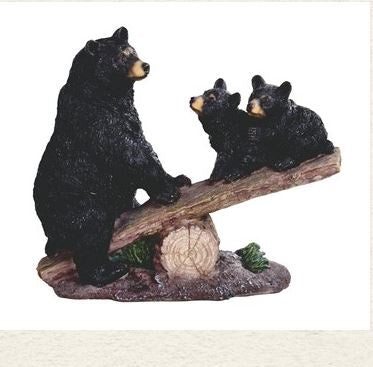 GSC - Bear w/Cubs on See Saw Statue 54607