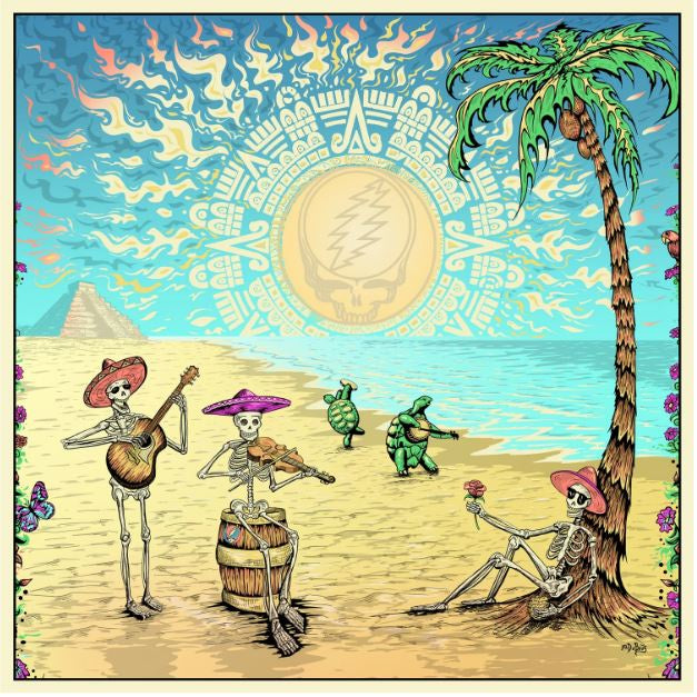 HappyLife - Grateful Dead Band on the Beach Offset Print