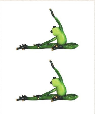 GSC - Head to Knee Pose Yoga Frog Statue