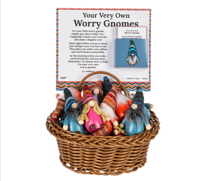 Ganz - Your Very Own Worry Gnomes Charms in a Basket