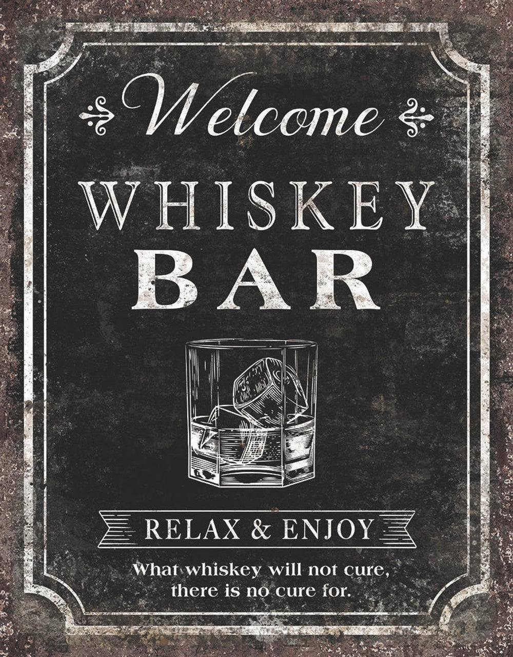 Whiskey Bar Tin Sign