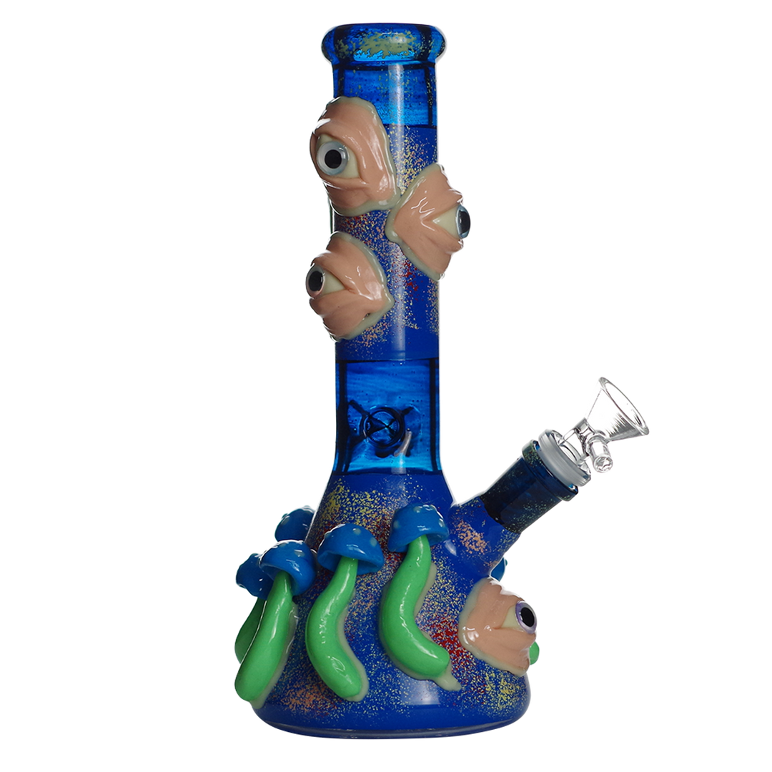 9" Glass Water Pipe Eye Design KQ231