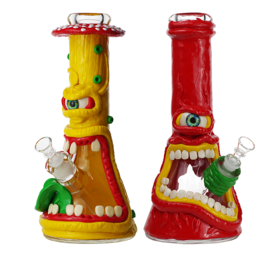 12.6" Glass Water Pipe Beaker Style Monster