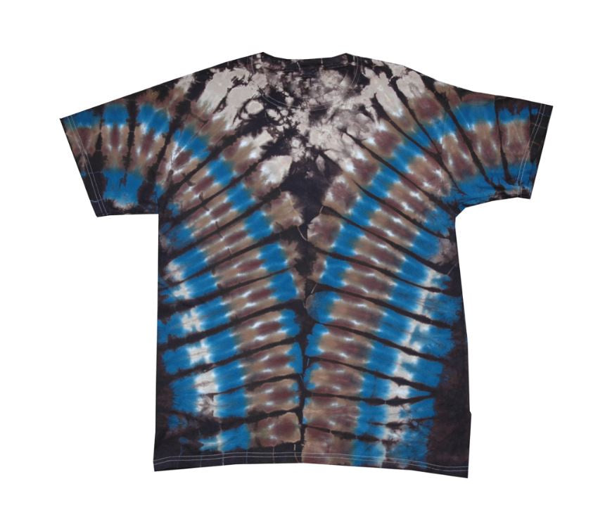 HappyLife - Blue Brown Vee Tie Dye T-Shirt