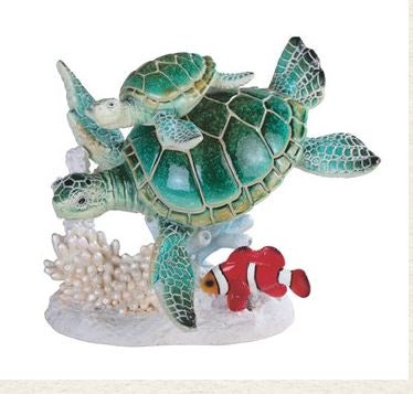 GSC - Sea Turtles w/Clown Fish Statue 90160