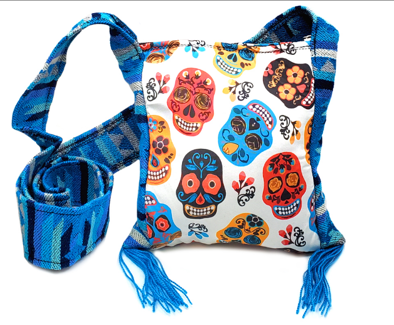 Pichincha - Ecuadorian Skull Pattern Two Fringe Bag