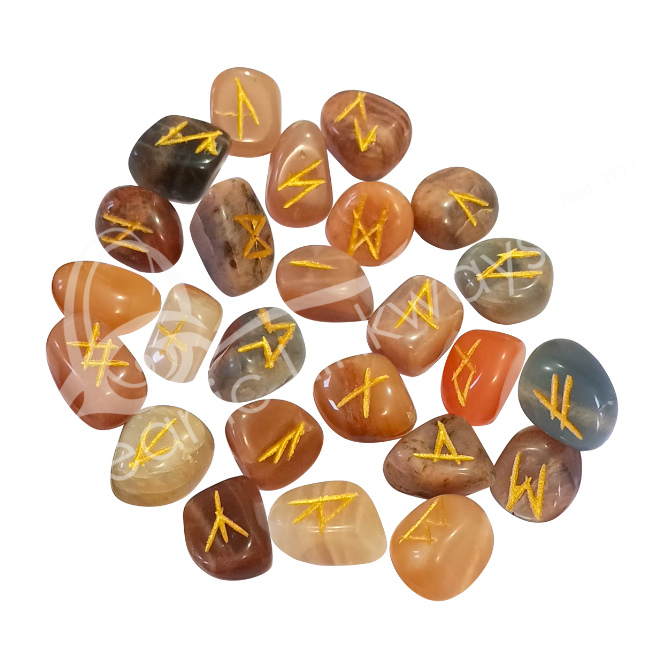 Oceanic - Multi-Moonstone Gemstone Rune Set