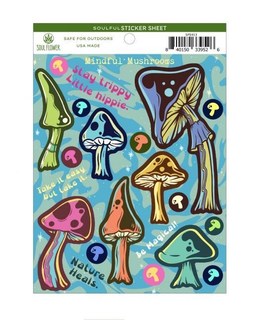 Soul Flower - Mindful Mushrooms Sticker Sheet
