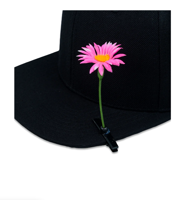 Grassroots - Pink Flower Visor Clip