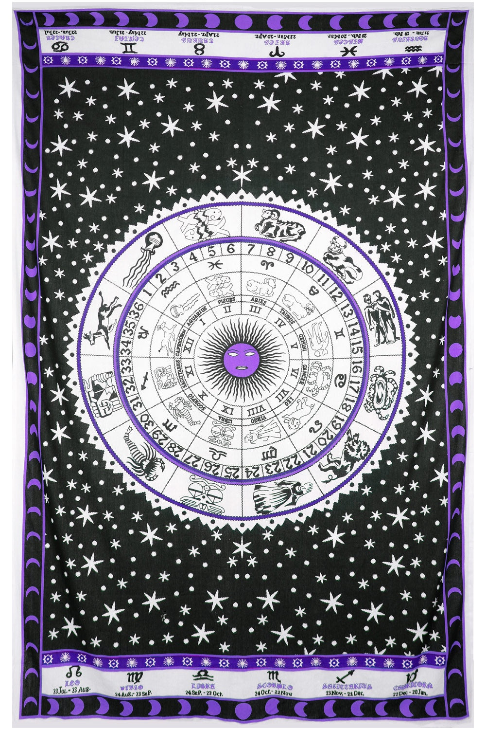 Purple Zodiac Tapestry 52x80