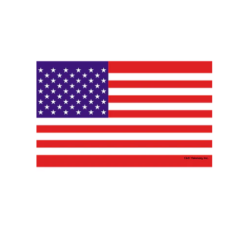 C&D - American Flag Sticker